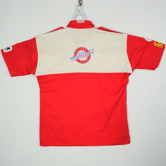 Vtg Simpson Racing Automotive Mechanic Button Up Shirt Single Stitch 2XL US Made - Picture 4 of 10